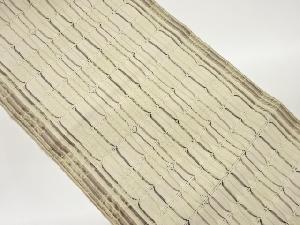 変わり織縞に横段模様名古屋帯